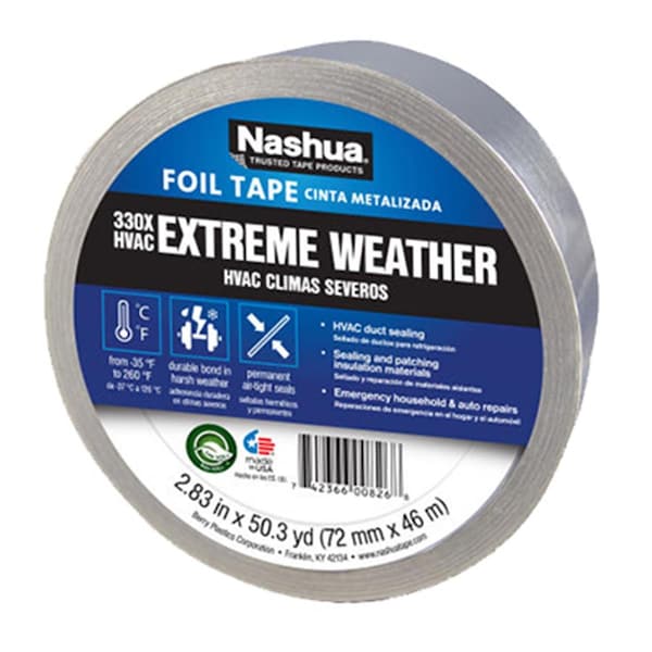 Protectionpro 1087665 Silver Extreme Weather HVAC Foil Tape - Silver - 2.83 in. x 50 Yd PR3857526 - main